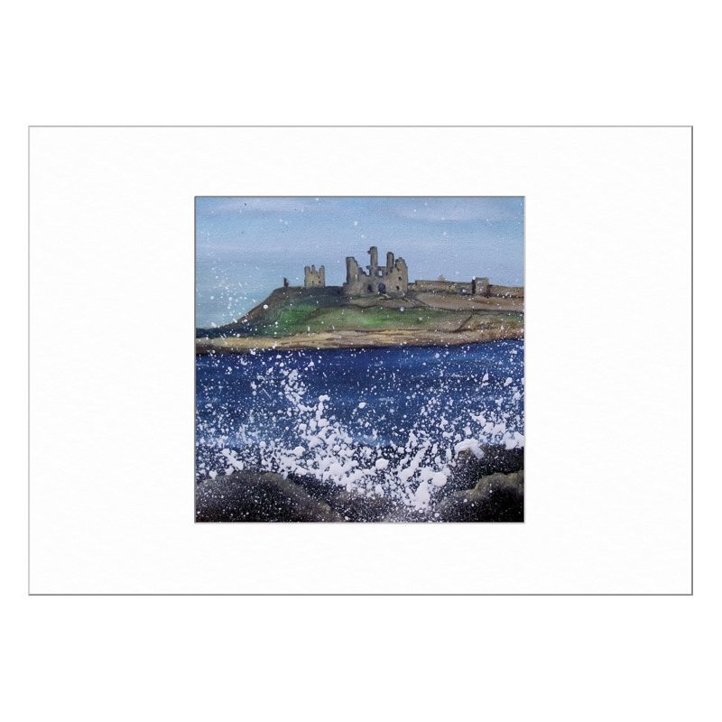 Dunstanburgh Castle Limited Edition Print with Mount